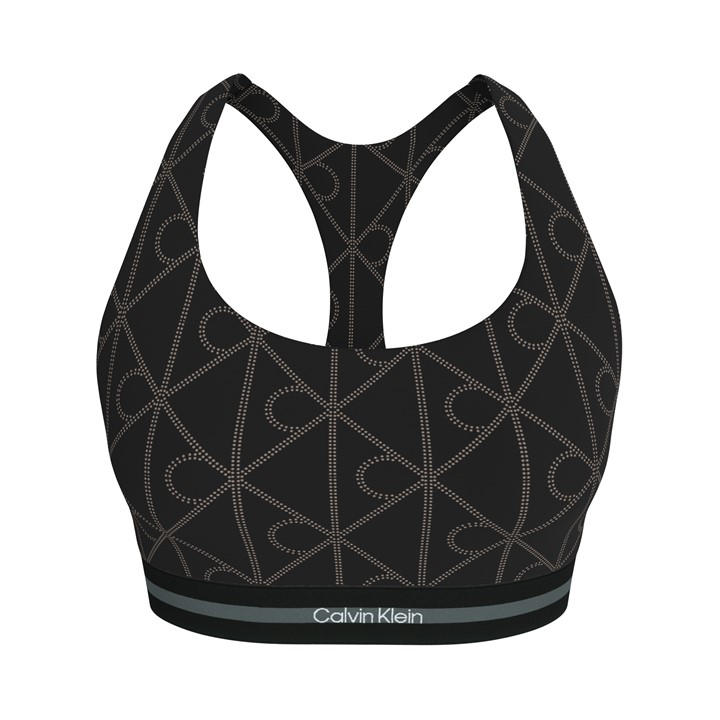 Calvin Klein Women's Black Non Wired Medium Impact Sports Bra in Size 14, Sports Direct