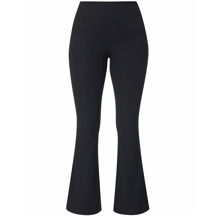 Sweaty Betty Women's Black Glow Rib Flared Trousers in Size 8, Sports Direct