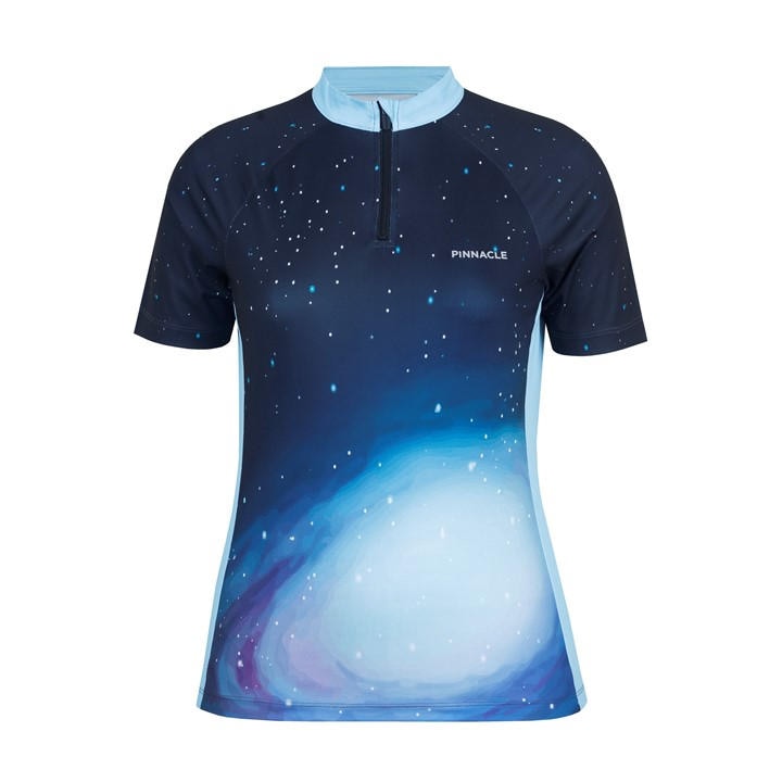 Pinnacle Women's Blue Cycl Zp Top in Size 10, Sports Direct