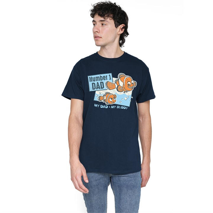 Disney Men's Blue Finding Nemo Pixar Finding Nemo Number 1 Dad Marli in Size XL, Sports Direct