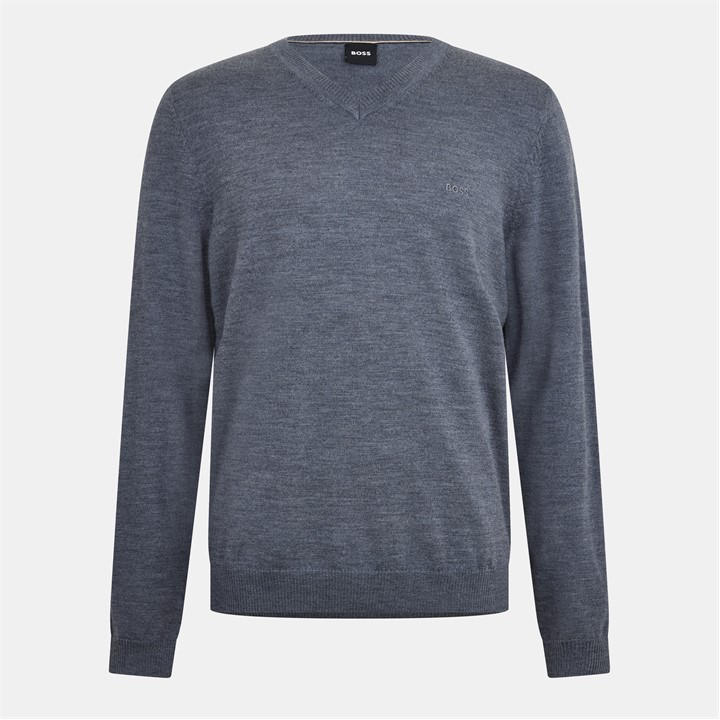 Boss Men' Grey Batisse E Knitted Top in Size S, Sports Direct