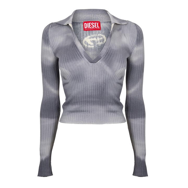 Diesel Women's Grey Briana Maglia Knitted Top in Size 12, Sports Direct