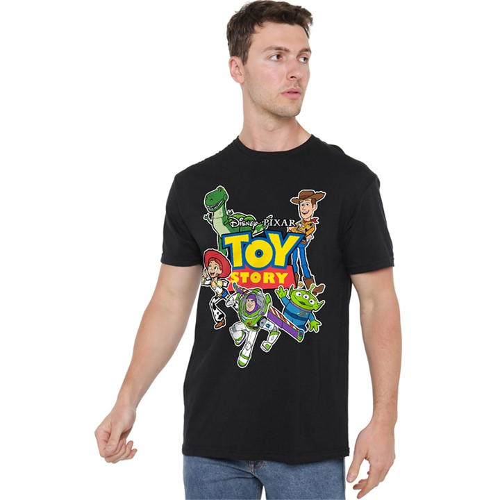 Disney Men's Black Toy Story Character Cut Outs T-Shirt in Size 2XL, Sports Direct