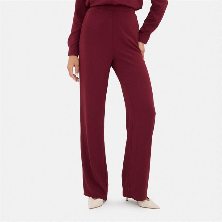 I Saw It First Women's Red Soft Crepe Wide Leg Trouser in Size 10, Sports Direct