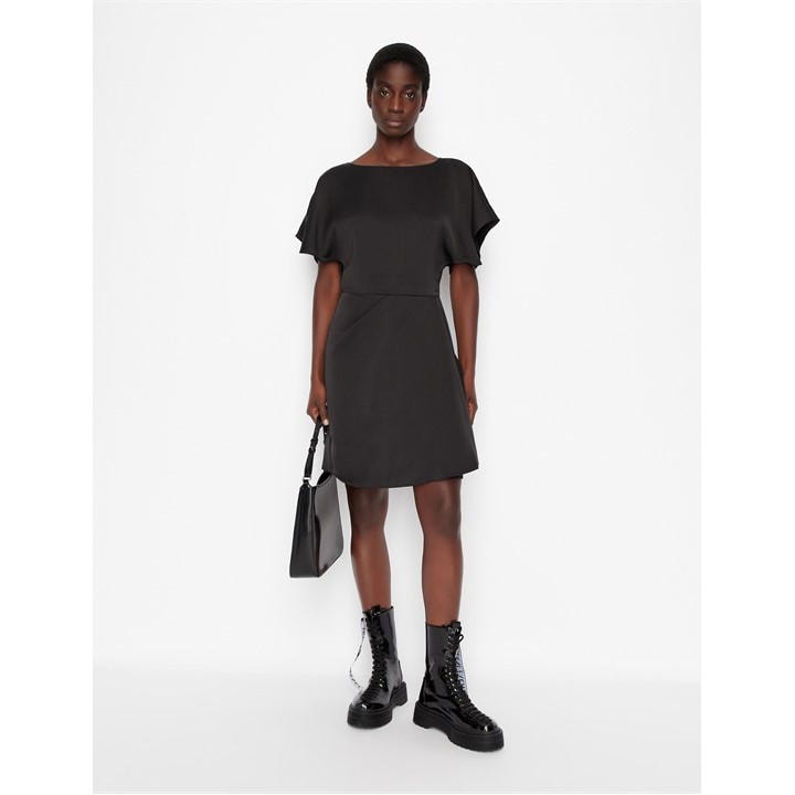 Armani Exchange Women's Short-Sleeve Mini Dress - Black - 2 (4XS) - Image 3