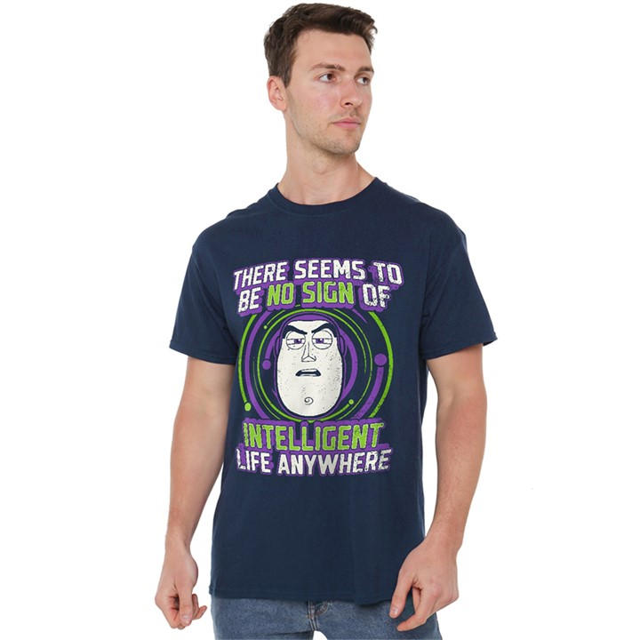 Disney Men's Blue Toy Story Buzz No Sign Of Intelligent Life T-Shirt in Size 2XL, Sports Direct