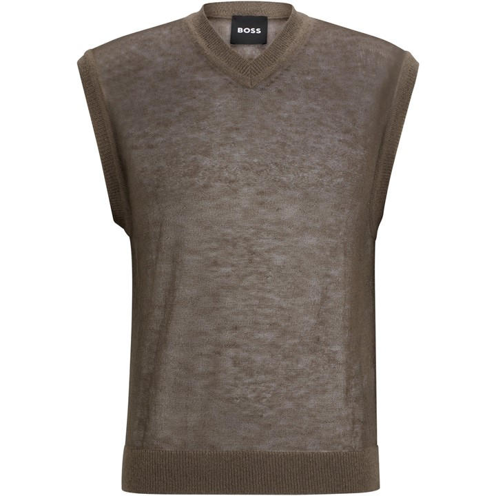 Boss Men's Beige Knitted T-Shirt in Size XL, Sports Direct