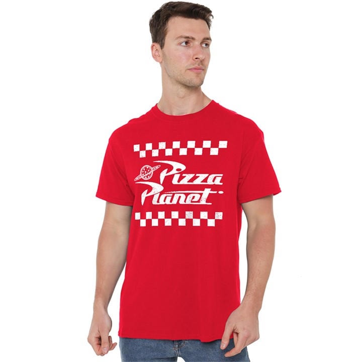 Disney Men's Red Toy Story Pizza Planet Takeaway Logo T-Shirt in Size 4XL, Sports Direct