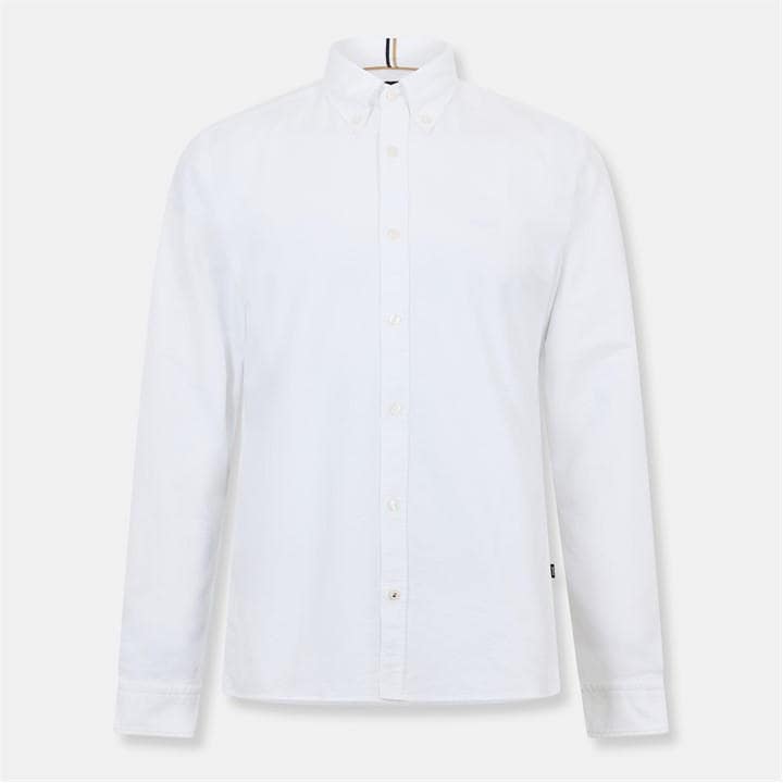 Boss Men's White H-Roan Long Sleeve Plain Shirt in Size 2XL, Sports Direct