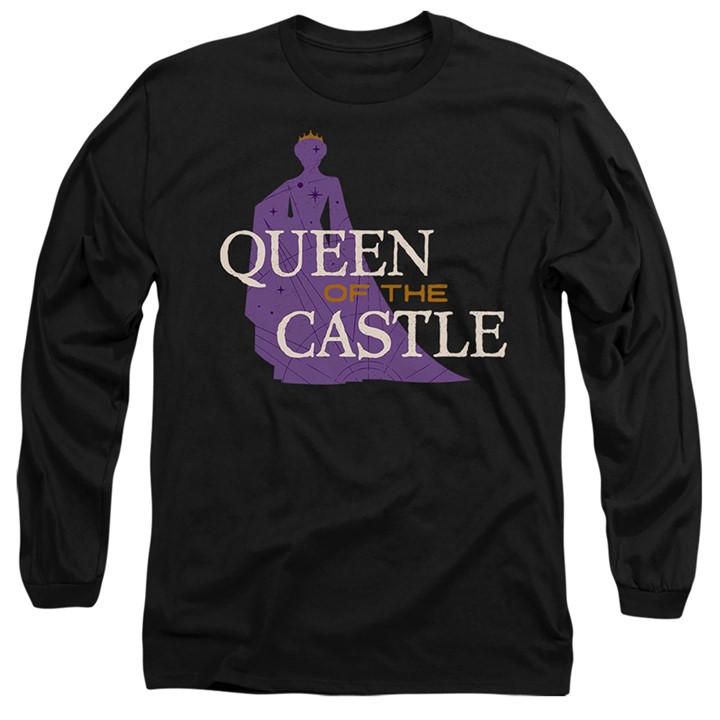 Disney Men's Black Wish Queen Of The Castle Long Sleeve T-Shirt Blac in Size M, Sports Direct