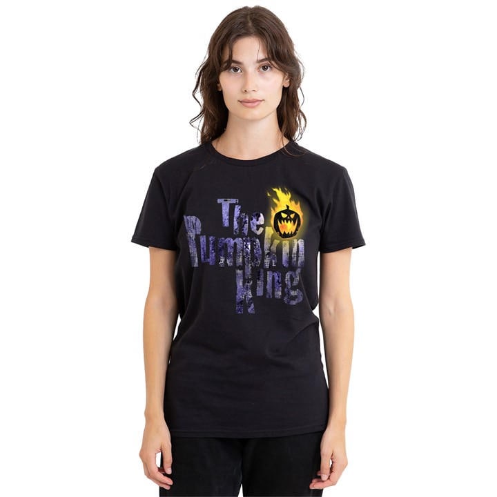 Disney Women's Black The Nightmare Before Christmas The Pumpkin King Te, Sports Direct