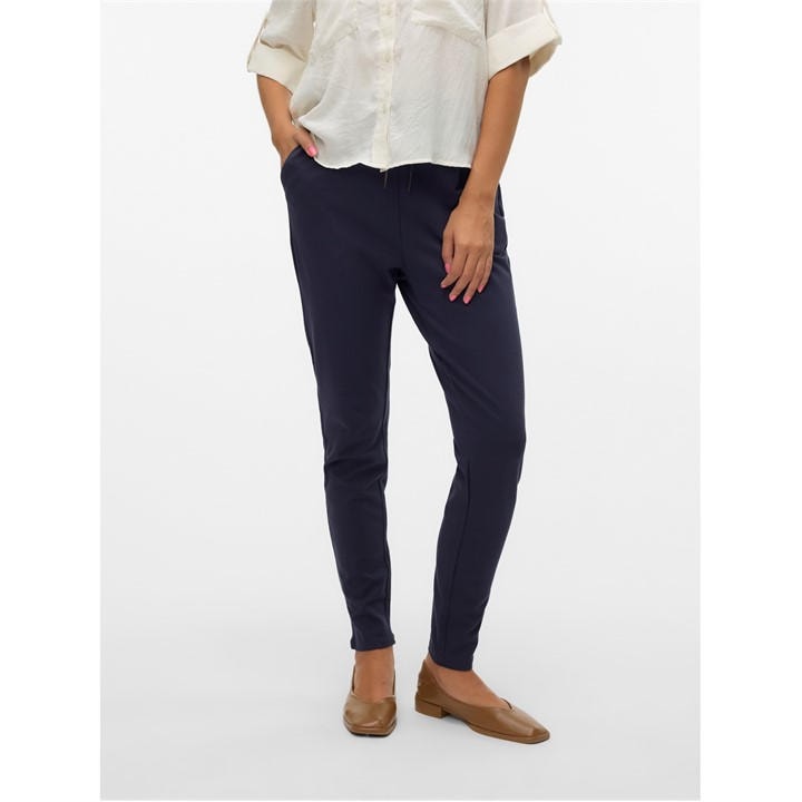 Vero Moda Women's Blue Tapered Cuffed Trousers in Size 26 S, Sports Direct