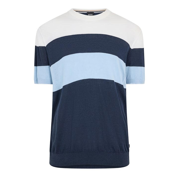Boss Men's Blue Tramonte Knitted Top in Size L, Sports Direct