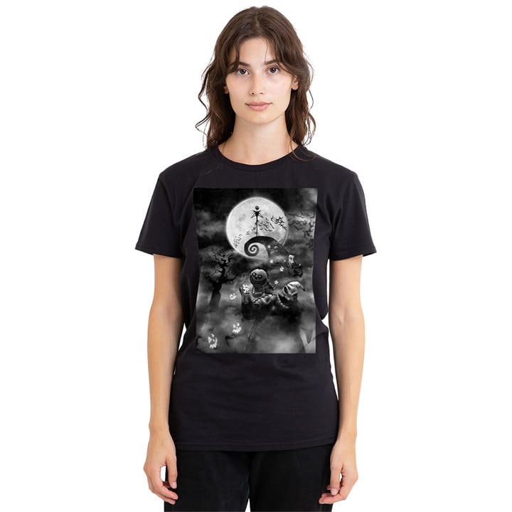 Disney Women' Black The Nightmare Before Christmas Jack And Oogie Boog in Size S, Sports Direct