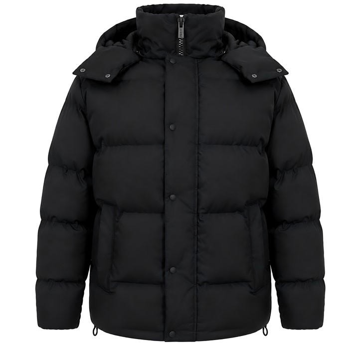 Firetrap Men's Black Firertrap Bubble Jacket in Size M, Sports Direct