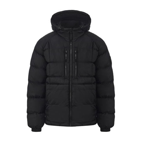 Pretty Green - Mens  Baffle Hooded Long Sleeve Short Puffer Jacket