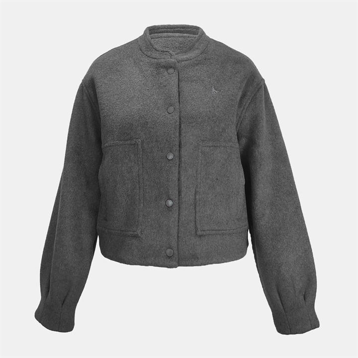 Jack Wills Women's Grey Insulated Long Sleeve Short Puffer Jacket - 10 (S) - Image 4