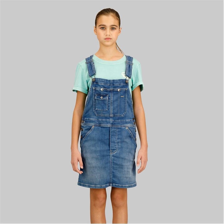 G Star Girls Blue G-Star Denim Dungaree in Size 14 - 16 Years, Sports Direct