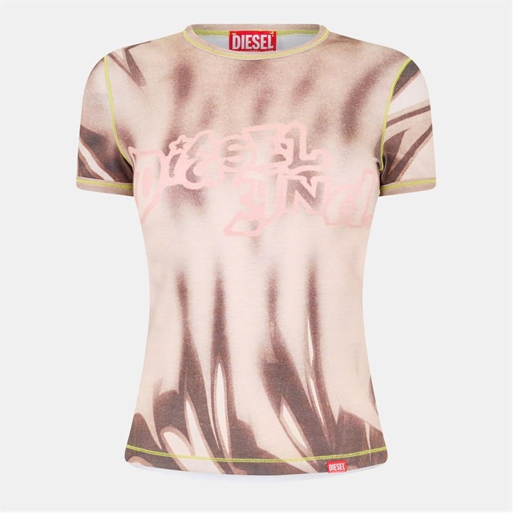 Diesel Women's Beige T-Grafi T-Shirt in Size XS, Sports Direct