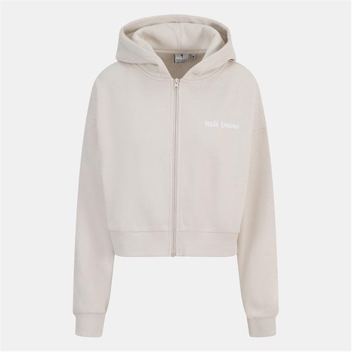 Rose London Women's Cream Authentic Crop Hoodie  Girls in Size 10, Sports Direct