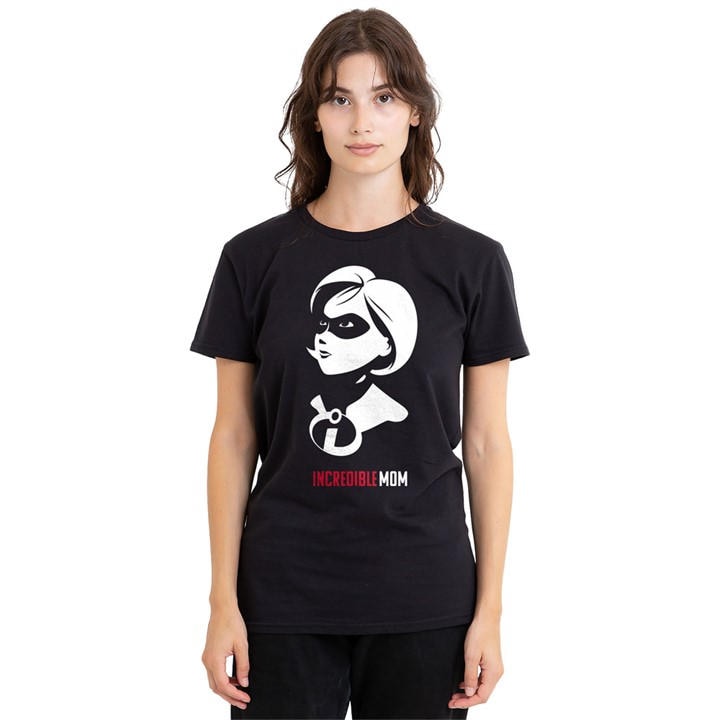 Disney Women's Black The Incredibles Incredible Mom T-Shirt in Size M, Sports Direct