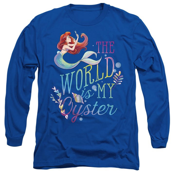 Disney Men's Blue The Little Mermaid World Is My Oyster Long Sleeve in Size 2XL, Sports Direct