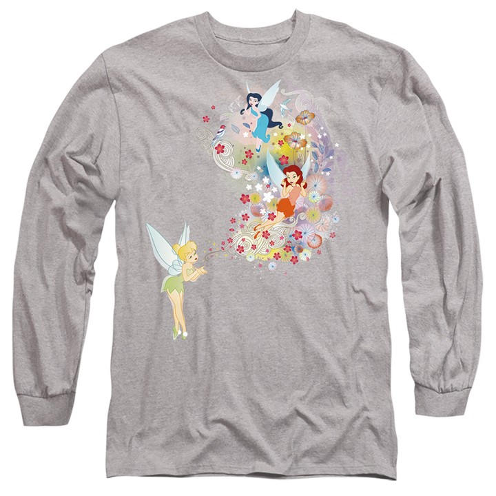 Disney Men's Grey Fairies Tinker Bell Rosetta Silvermist T-Shirt in Size M, Sports Direct