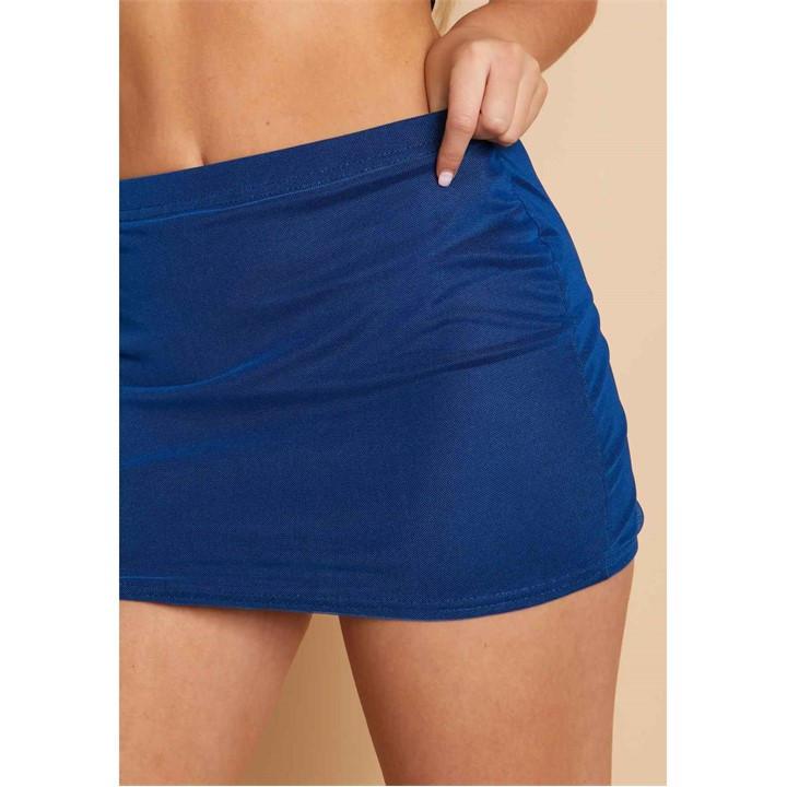 Missy Empire Women's Blue Mesh Overlay Skirt in Size 6, Sports Direct