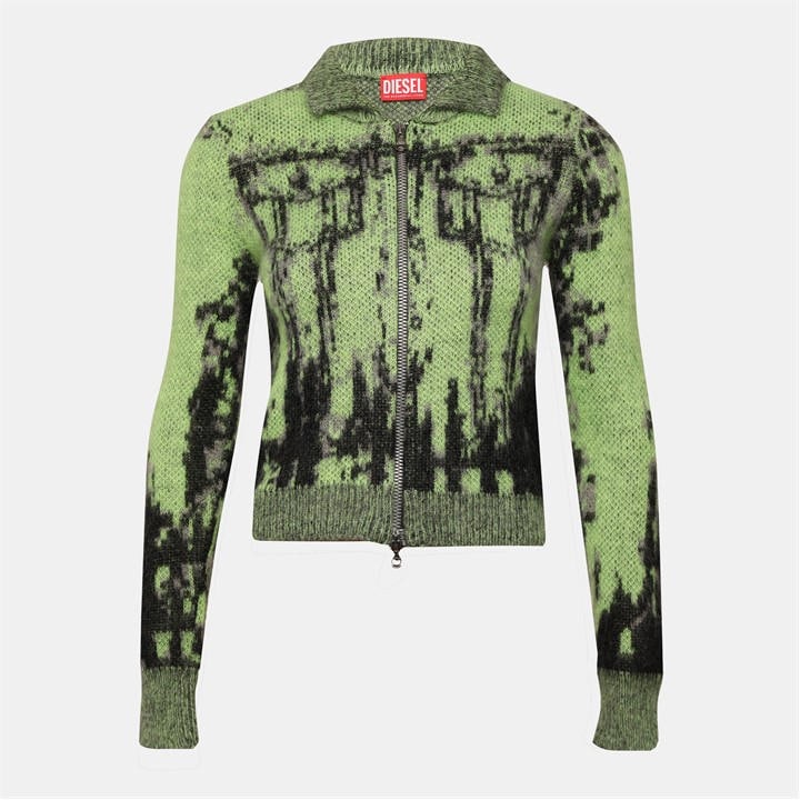 Diesel Women's Green Taphos Maglia Cardigan in Size 6, Sports Direct
