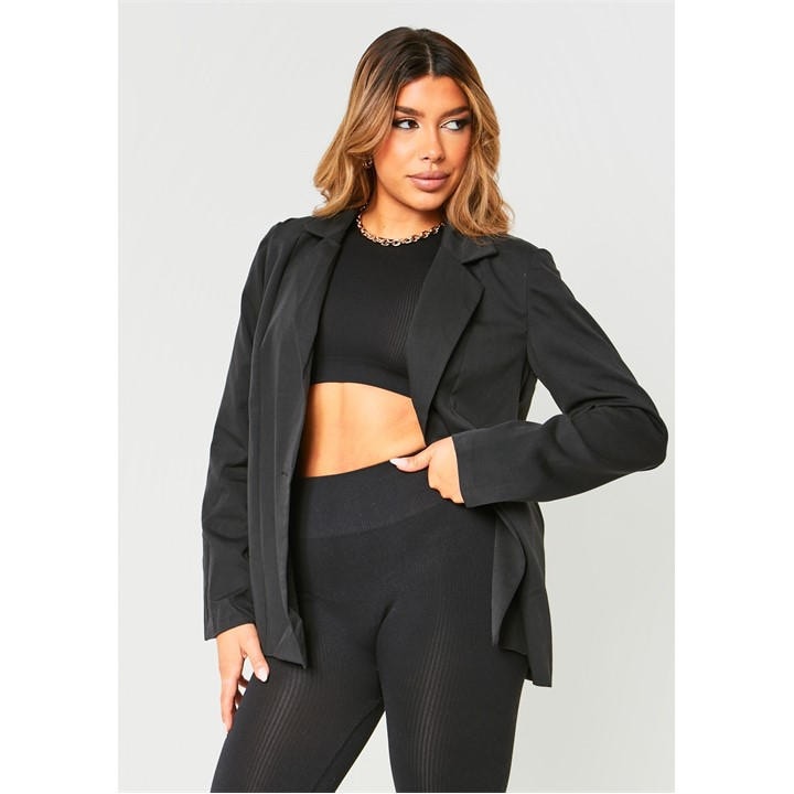 Missy Empire Women's Black Tailored Oversized Blazer in Size 8, Sports Direct