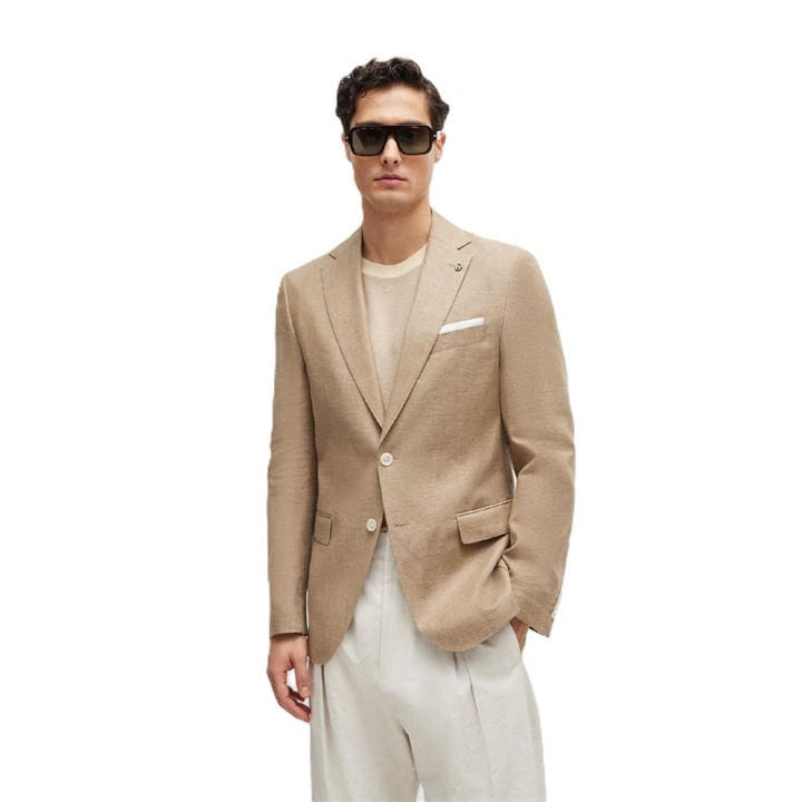 Boss Men' Neutral H Hutson Formal Jacket in Size S, Sports Direct