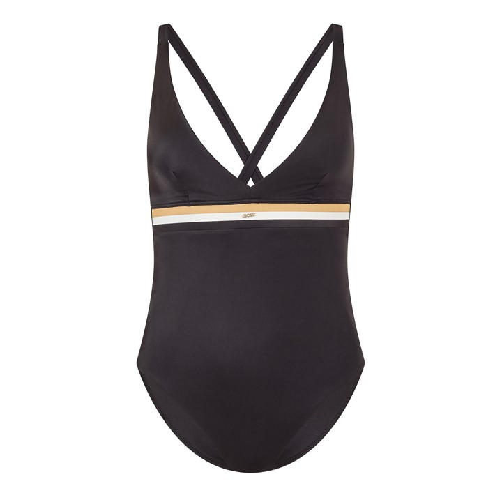 Boss Women's Black Iconic Swimsuit 10269296 01 Swim Short in Size 14, Sports Direct