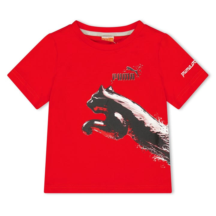 Puma Boys Red (5) Por Replica Tee  in Size 1 - 2 Years, Sports Direct