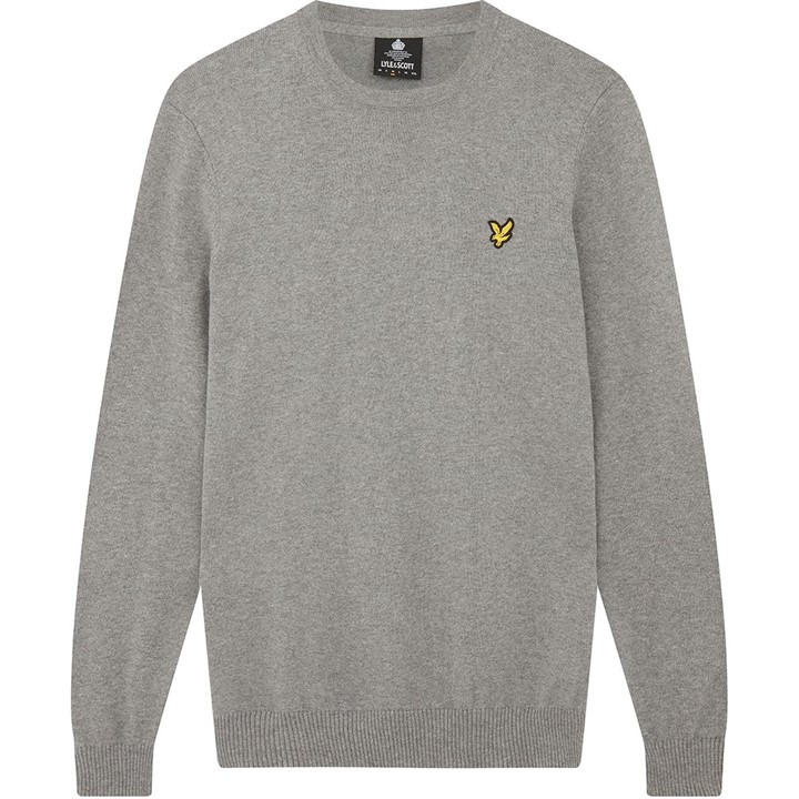 Lyle And Scott Men's Grey Merino Crew Knit Sweater in Size XS, Sports Direct