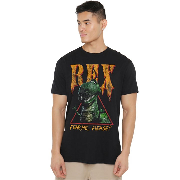 Disney Men's Black Toy Story Rex Fear Me T-Shirt in Size 2XL, Sports Direct