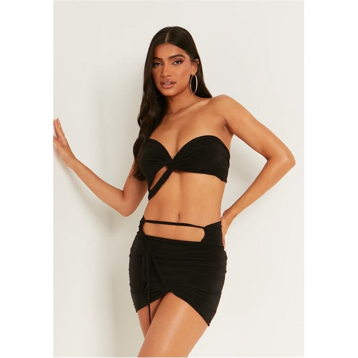 Missy Empire Women's Black Strappy One Shoulder Bralet in Size 6, Sports Direct