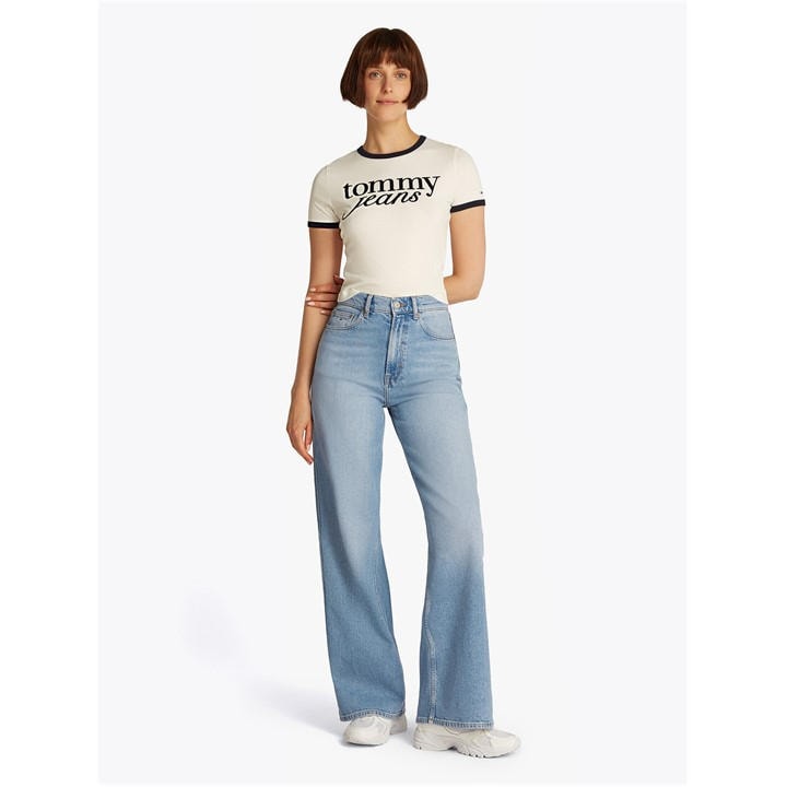 Tommy Jeans Women's Blue Claire High Rise Wide Leg in Size 30 R, Sports Direct