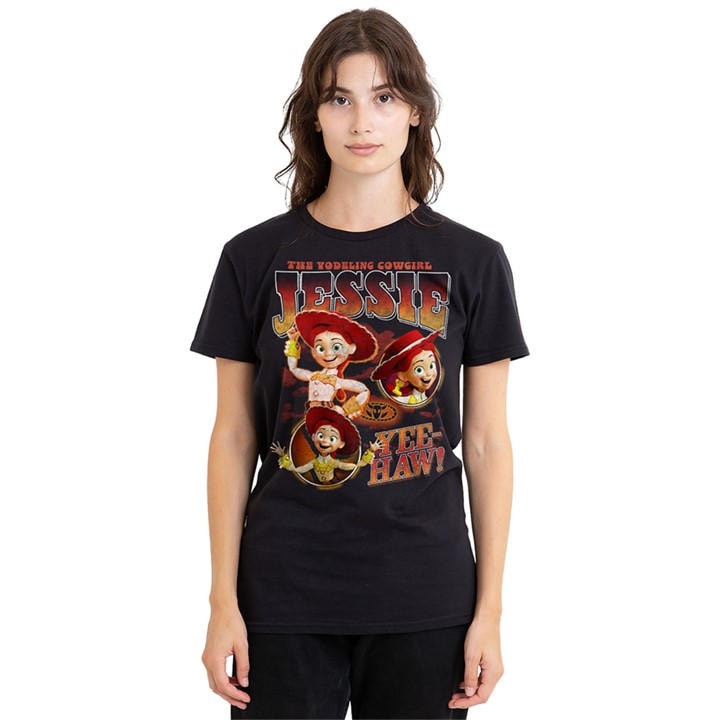 Disney Women's Black Toy Story Cowgirl Jessie Homage T Shirt, Sports Direct