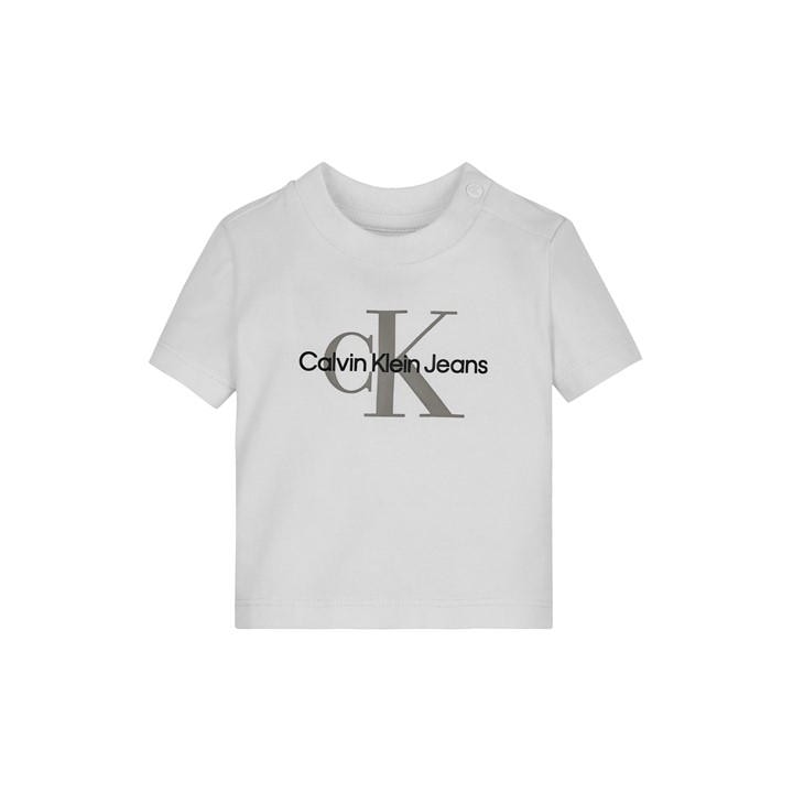 Calvin Klein Jeans  Kids White ' Monogram Short Sleeve T-Shirt in Size 6 - 12 Months, Sports Direct