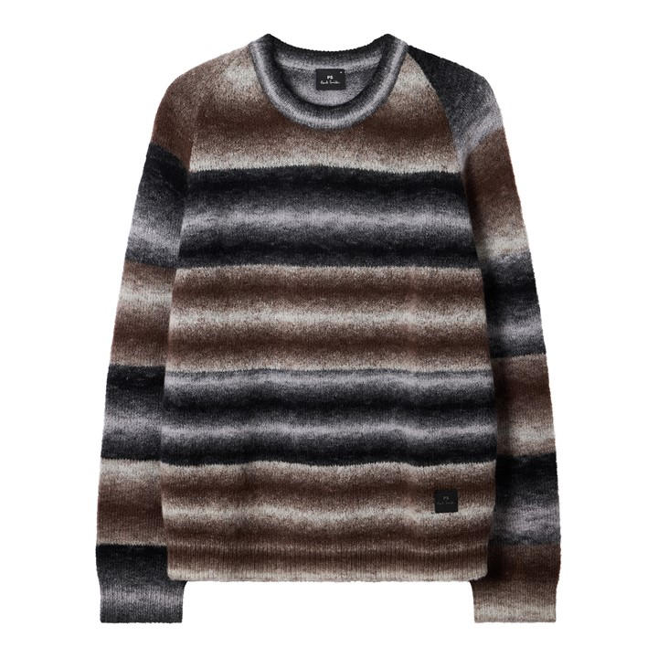 Ps Paul Smith Men's Black Merino Knitted Crew Neck Jumper in Size L, Sports Direct