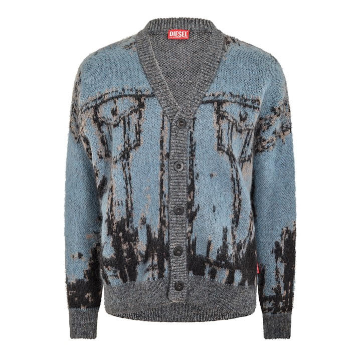 Diesel Men's Purple Petalo Maglia Cardigan in Size L, Sports Direct
