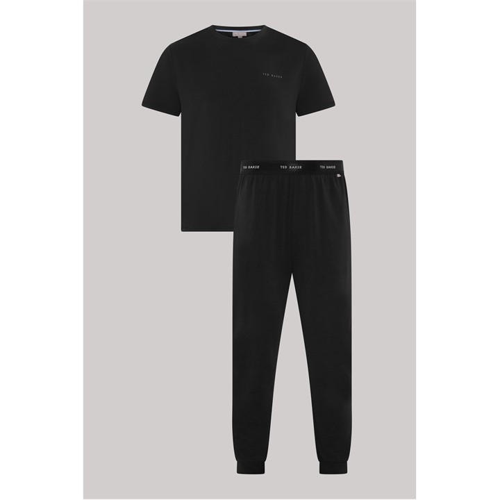 Ted Baker Men's Black T Shirt And Jogger Set in Size XL, Sports Direct