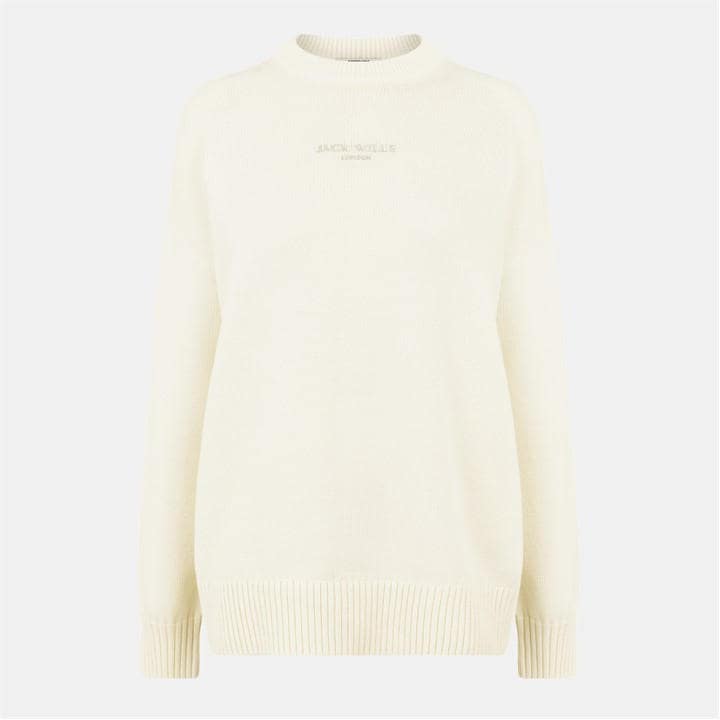 Jack Wills Women's White Crew Neck Jumper in Size 12, Sports Direct