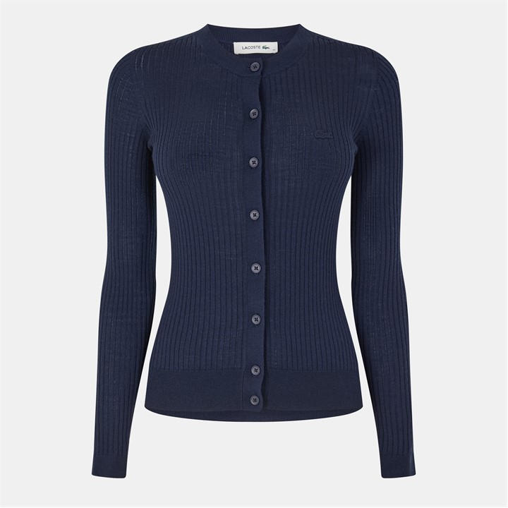 Lacoste Women's Blue Tricot Crew Neck Jumper in Size 6, Sports Direct