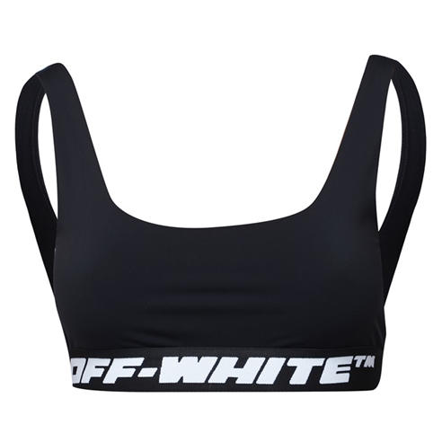 OFF WHITE - Women's Logo Band Non Wired Low Impact Sports Bra