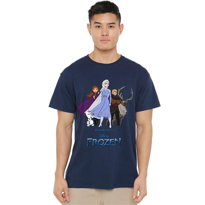 Disney Women's Blue Frozen Gang T-Shirt, Sports Direct