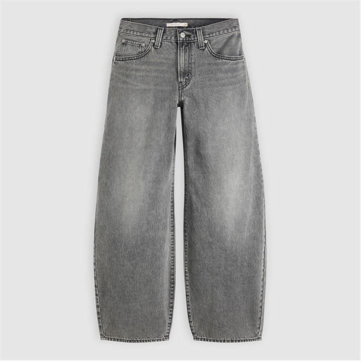 Levis Women's Middy Balloon Cotton Wide Leg Jeans - Disquiet Day - Size 30 L30 - Image 3