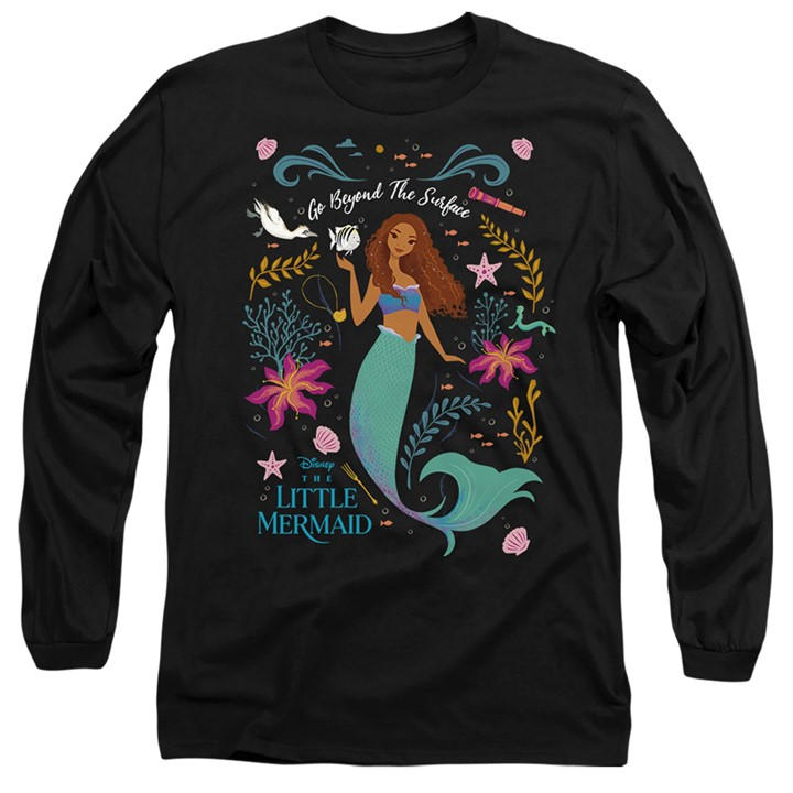 Disney Men's Black The Little Mermaid Ariel Goes Beyond The Surface L in Size XL, Sports Direct