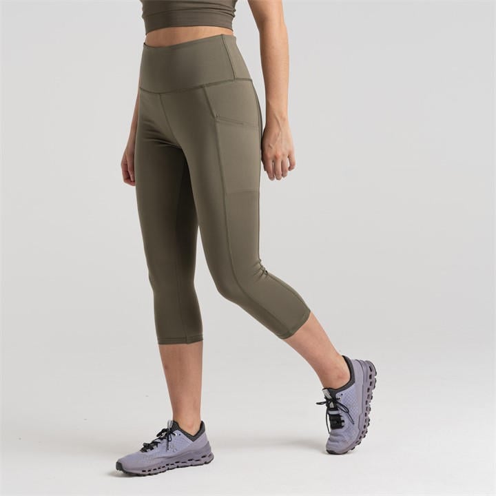 Craghoppers Women's Green Crag Kiwi Cropped Leggings in Size 8 R, Sports Direct