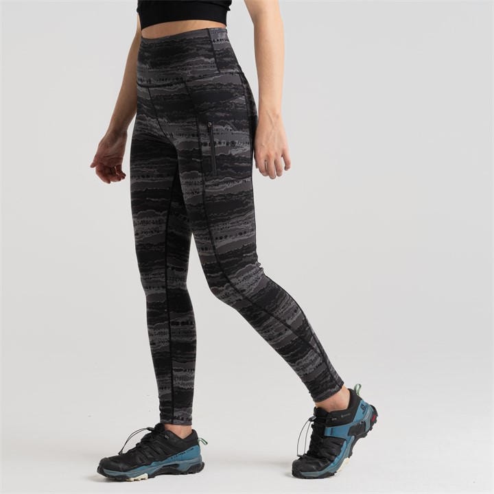 Craghoppers Women's Grey Crag Kiwi Pro Leggings in Size 8 R, Sports Direct